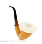 Calabash tradizionale in zucca, dimensione grande e bocchino in ebanite - Pipe