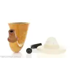 Calabash tradizionale in zucca, dimensione grande e bocchino in ebanite - Pipe