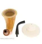 Calabash tradizionale in zucca, dimensione grande e bocchino in ebanite - Pipe
