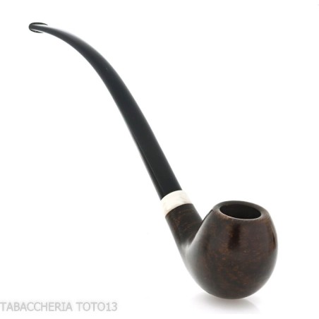 Aldo Velani pipe churchwarden Bent Egg shape en bruyère brillante - Pipe Pour le Tabac - Racine naturelle