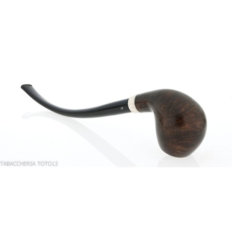 Aldo Velani pipe churchwarden Bent Egg shape en bruyère brillante - Pipe Pour le Tabac - Racine naturelle