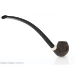 Aldo Velani pipe churchwarden Bent Egg shape en bruyère brillante - Pipe Pour le Tabac - Racine naturelle
