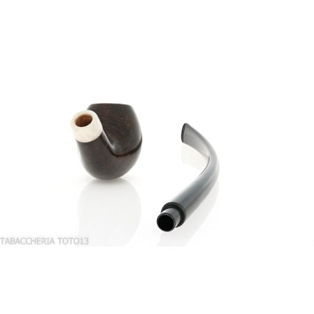 Aldo Velani pipe churchwarden Bent Egg shape en bruyère brillante - Pipe Pour le Tabac - Racine naturelle
