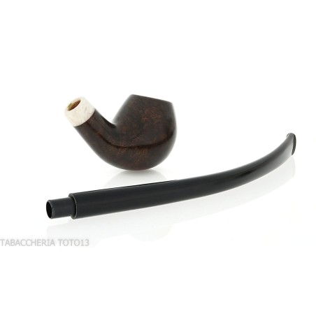 Aldo Velani churchwarden Bent Egg in radica scura - Pipe