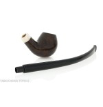 Aldo Velani churchwarden Bent Egg in glänzendem Dornbusch - Tabakpfeifen