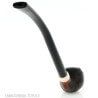 Pipa de Aldo Velani Churchwarden Bent Apple pulido con chorro de arena negro Aldo Velani pipe Aldo Velani