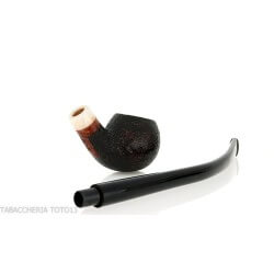 Aldo Velani churchwarden pipe Bent Apple sandblasted black