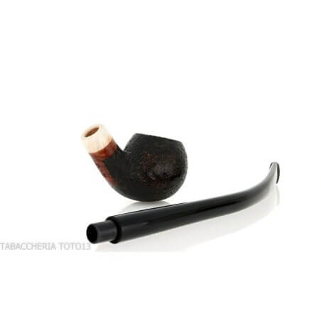 Aldo Velani churchwarden pipe Bent Apple sandblasted black Aldo Velani pipe Aldo Velani