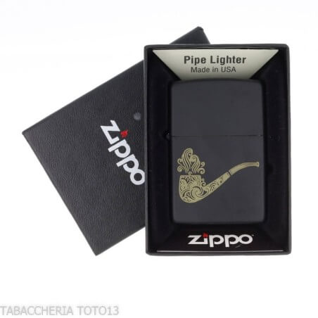 Zippo for pipe with baroque decorations