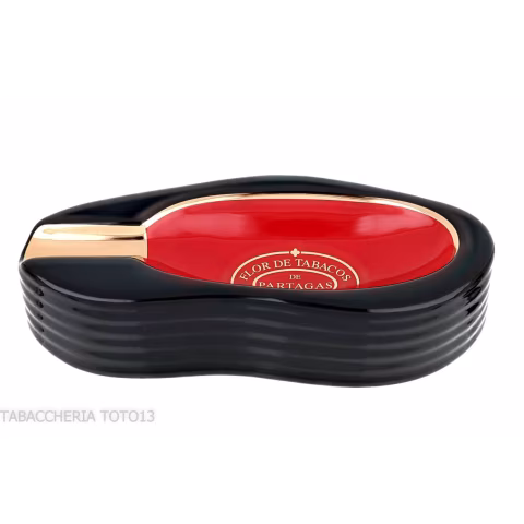 Cendrier Partagas série D pour 1 cigare finition noir et rouge - Accessoires Cigare - Céramique