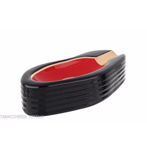 Cendrier Partagas série D pour 1 cigare finition noir et rouge - Accessoires Cigare - Céramique