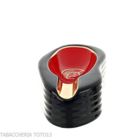 Cenicero Partagas serie D para 1 cigarro acabado negro y rojo - Accesorios Del Cigarro