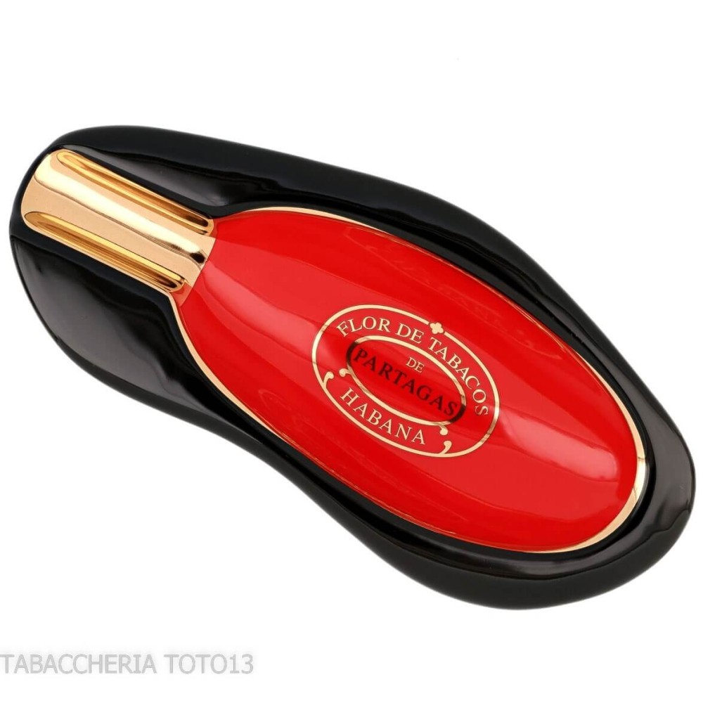 Cenicero Partagas serie D para 1 cigarro acabado negro y rojo - Accesorios Del Cigarro