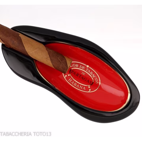 Cendrier Partagas série D pour 1 cigare finition noir et rouge - Accessoires Cigare - Céramique