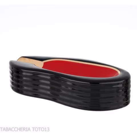 Cendrier Partagas série D pour 1 cigare finition noir et rouge - Accessoires Cigare - Céramique