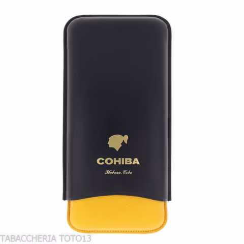 Cohiba pocket cigar case in leather 3 places adjustable - Accessories Cigar - Leather