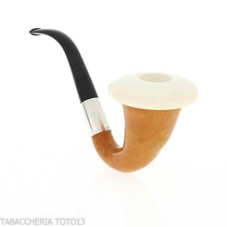 Calabaza pequeña, anillo de plata y boquilla de ebonita. Strambach Strambrach pipe