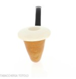 Petite calebasse citrouille, bague en argent et embout en ébonite - Pipe Pour le Tabac - Calebasse (Lagenaria siceraria)