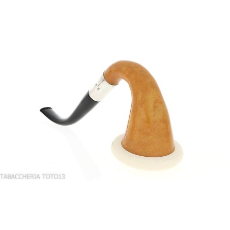 Petite calebasse citrouille, bague en argent et embout en ébonite - Pipe Pour le Tabac - Calebasse (Lagenaria siceraria)