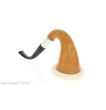 Petite calebasse citrouille, bague en argent et embout en ébonite - Pipe Pour le Tabac - Calebasse (Lagenaria siceraria)