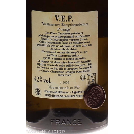Chartreuse V.E.P. jaune Vol.42% Cl.100 - Spiritueux - Fleurs