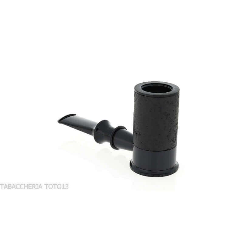 B13 limited edition Tsuge Spider pipe in sandblasted black briar reverse calabash concept - Bentley Pipes