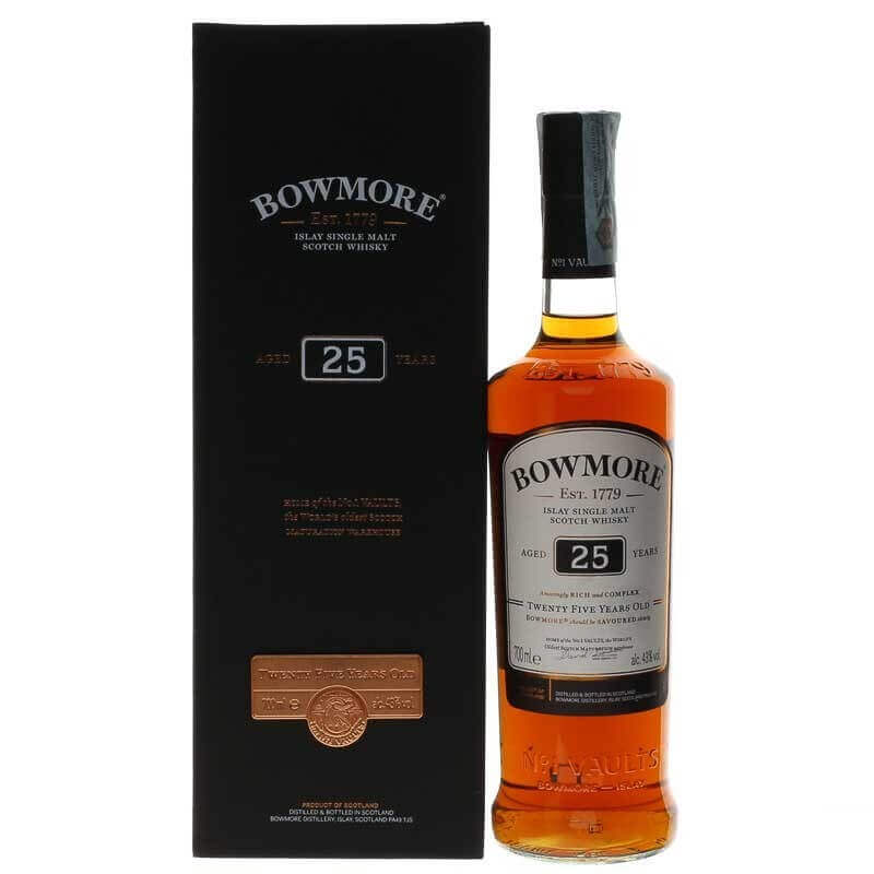 Bowmore 25 years old small batch release Vol.43% Cl.70 Bowmore Distillery Whisky Whisky