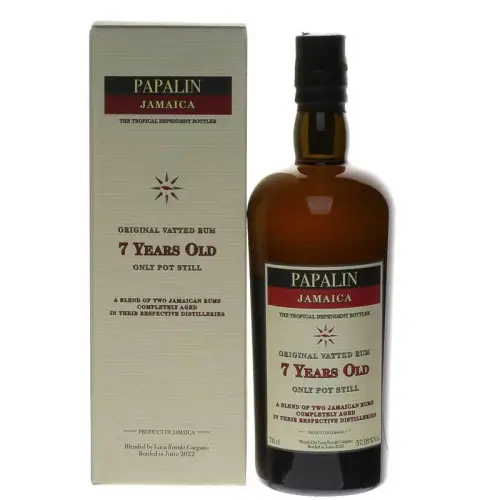 Papalin Jamaica 7 yo finest blend of old rums By Velier Vol.57,18% Cl.70 - Spiritueux - Mélasse