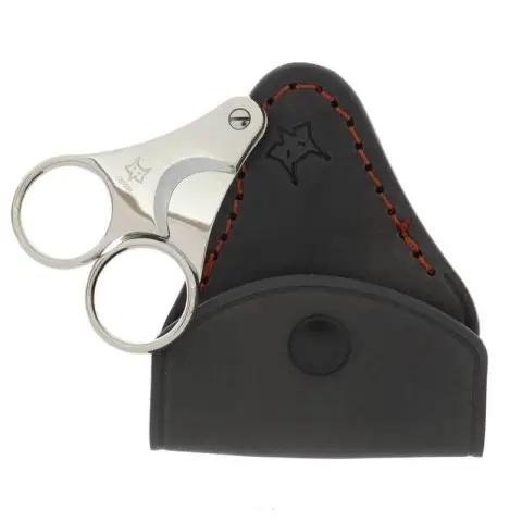 Nabucco-Zigarrenschere mit doppelter Klinge aus geschmiedetem, vernickeltem Carbon von Fox Knives - Zubehör Cigar