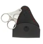 Nabucco-Zigarrenschere mit doppelter Klinge aus geschmiedetem, vernickeltem Carbon von Fox Knives - Zubehör Cigar
