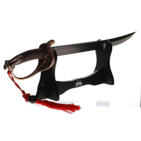 Sommeliersäbel mit schwarzer PTFE-Edelstahlklinge Due Cigni Fox Knives cutlery Weinzubehör