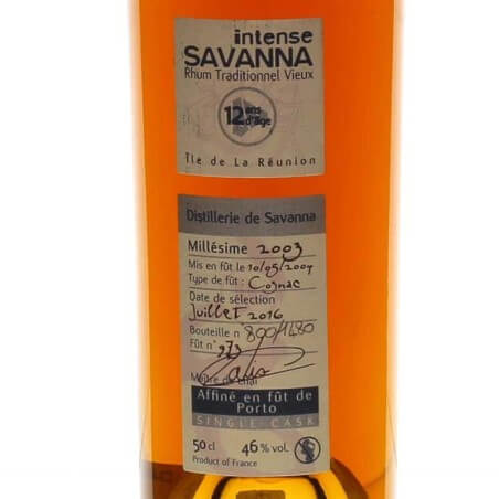 Savanna Rhum Agricole Extra Vieux 12 Ans Porto single Cask Vol.46% Cl.50 SAVANNA DISTILLERY Rhum