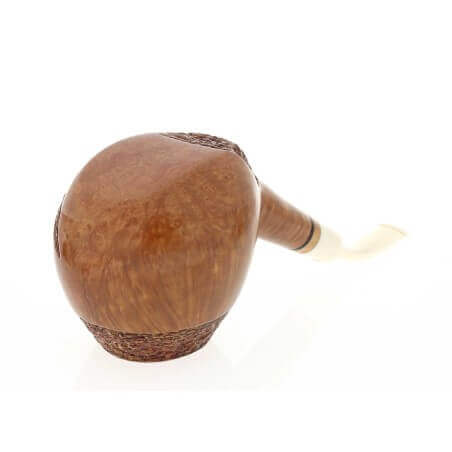 Viprati Collection bent-shaped Brandy pipe in natural briar