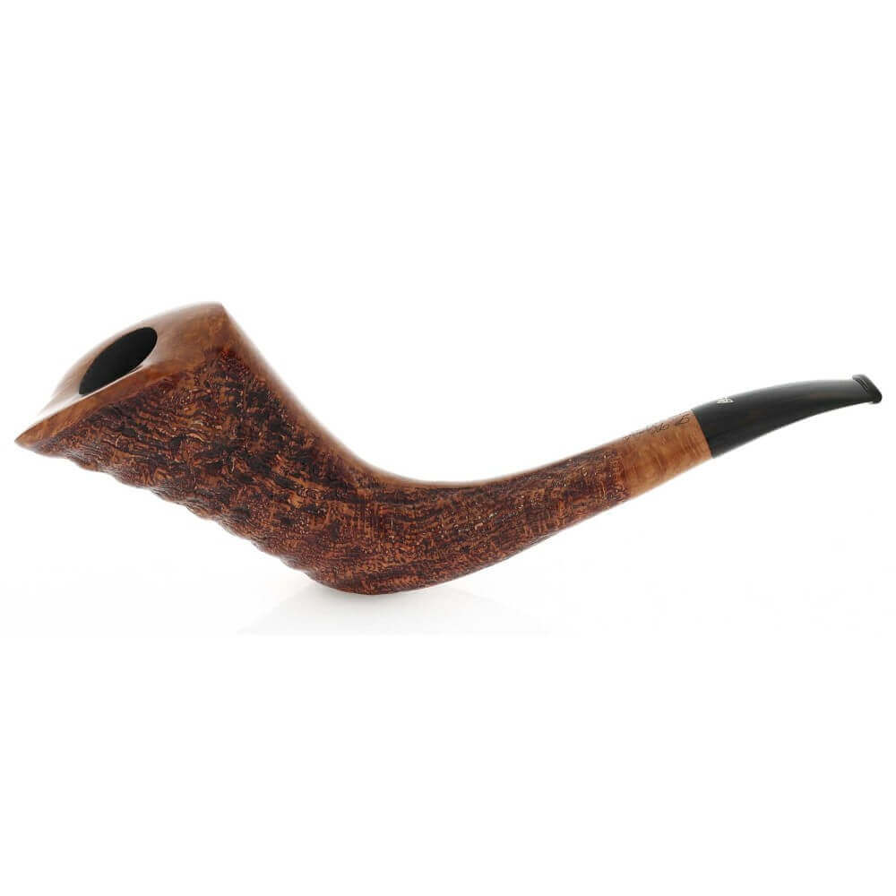 Viprati Collection Pipe en forme de corne en bruyère partiellement sablée - Viprati Pipe