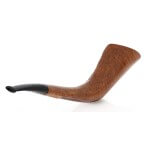 Viprati Collection Horn shaped pipe in partially sandblasted briar Viprati Pipe Viprati