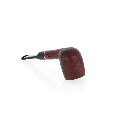 Pipe de billard droite en bruyère sablée foncée avec embout en selle - Pipe Pour le Tabac - Racine naturelle