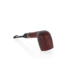 Pipe de billard droite en bruyère sablée foncée avec embout en selle - Pipe Pour le Tabac - Racine naturelle