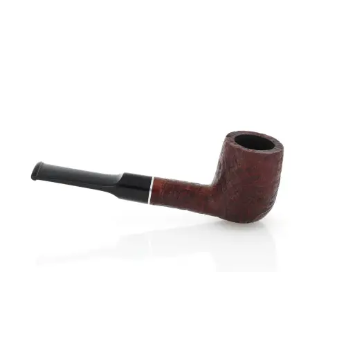 Straight Billiard pipe in dark sandblasted briar with saddle mouthpiece - Tobacco Pipes - Natural root
