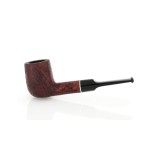 Pipe de billard droite en bruyère sablée foncée avec embout en selle - Pipe Pour le Tabac - Racine naturelle