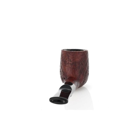 Pipe de billard droite en bruyère sablée foncée avec embout en selle - Pipe Pour le Tabac - Racine naturelle