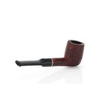 Pipa Billiard dritta in radica sabbiata scura bocchino a sella - Pipe