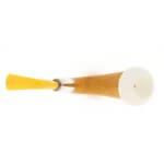 Calabash small pumpkin pipe, silver ring and light amber mouthpiece - Strambach