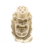 Pipa de espuma de mar en forma de caballero con cabeza tallada del dios Baco Lubinski Pipas De Espuma De Mar