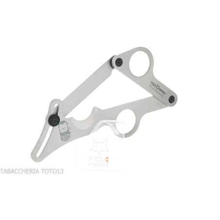 Tijera Fox Cigar Club Knives acero inoxidable satinado doble hoja - Accesorios Del Cigarro