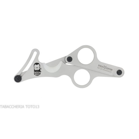 Fox Cigar Club Knives satin stainless steel double blade cigar scissor - Accessories Cigar - Metal