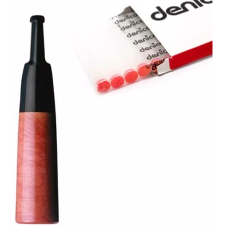 Denicotea briar mouthpiece with cigarillo filter diameter 10 mm - Accessories for Tuscan Cigars - Natural root