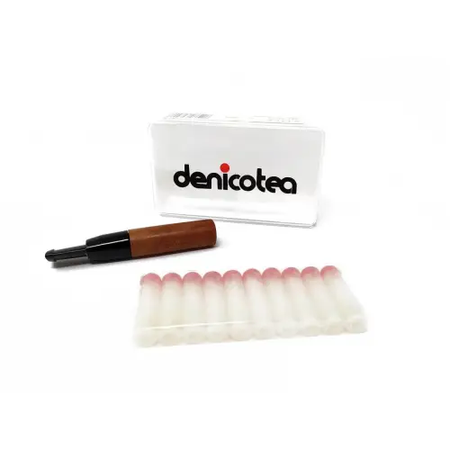 Boquilla de brezo Denicotea con filtro para cigarrillos diámetro 10 mm - Accesorios para cigarros toscanos