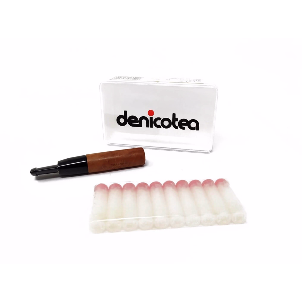 Boquilla de brezo Denicotea con filtro para cigarrillos diámetro 11 mm - Accesorios para cigarros toscanos