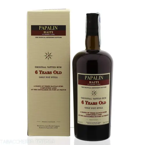Papalin Haiti 6 yo finest blend of old rums ex sherry cask Vol.54,1% Cl.70 - Distillati
