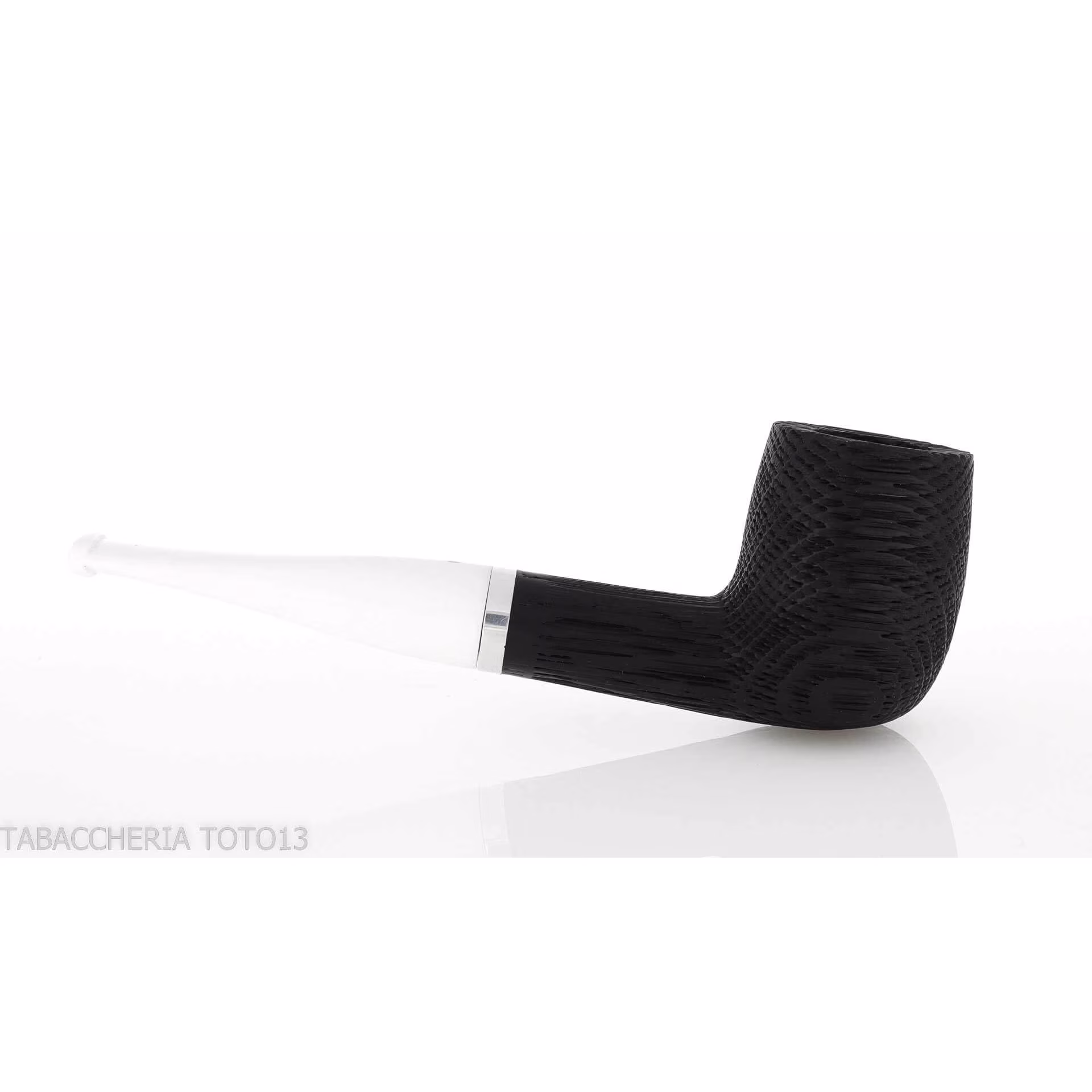 Pipe série Chêne forme Billard droite en mortier de bois - Pipe Pour le Tabac - Bois fossile